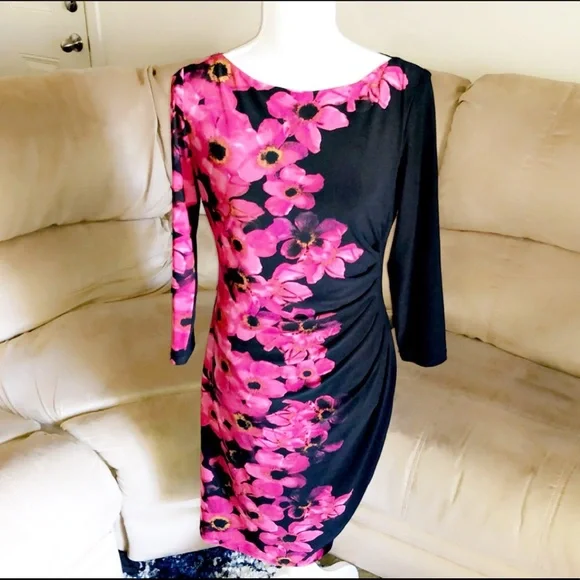 Lauren Ralph Lauren Dresses Lauren Ralph Lauren Floral Ruched